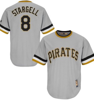 Pittsburgh Pirates Willie Stargell Gray Throwback Pullover Jersey