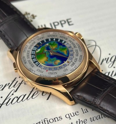 Patek Philippe World Time Full Set World Time Ref 5131r 5131 Rose Gold Enamel Cloisonne Dial
