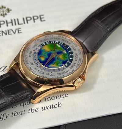 Patek Philippe World Time Full Set World Time Ref 5131r 5131 Rose Gold Enamel Cloisonne Dial