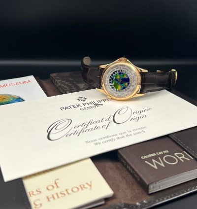 Patek Philippe World Time Full Set World Time Ref 5131r 5131 Rose Gold Enamel Cloisonne Dial