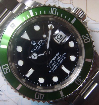 Rolex Submariner Date 2003 Serial Submariner Kermit Mark Flat Four Nos Condition With Papers