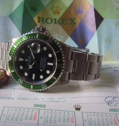 Rolex Submariner Date 2003 Serial Submariner Kermit Mark Flat Four Nos Condition With Papers