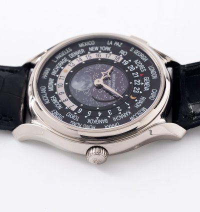 Patek Philippe World Time Moonphase 5575g 175th Anniversary In 18k White Gold Full Set