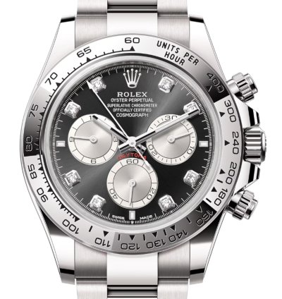 Rolex Daytona White Gold Black Dial With Diamonds 126509 Unworn Full Set