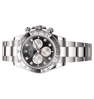 Rolex Daytona White Gold Black Dial With Diamonds 126509 Unworn Full Set