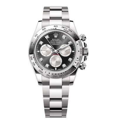 Rolex Daytona White Gold Black Dial With Diamonds 126509 Unworn Full Set