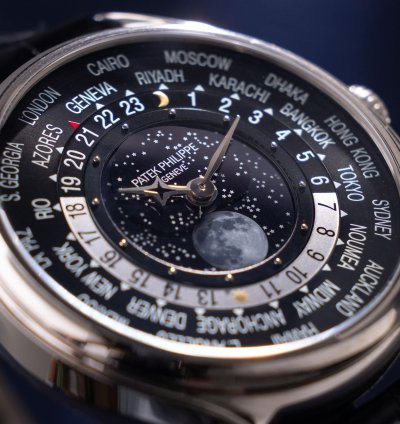 Patek Philippe World Time Moonphase 5575g 175th Anniversary In 18k White Gold Full Set