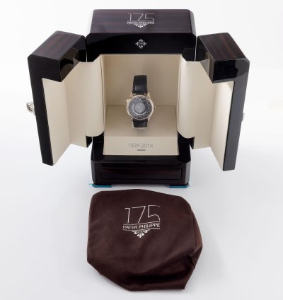 Patek Philippe World Time Moonphase 5575g 175th Anniversary In 18k White Gold Full Set