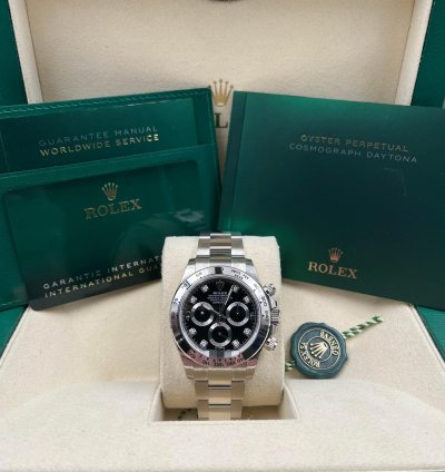 Rolex Daytona White Gold Black Diamond Dial 116509 Box Papers 2023