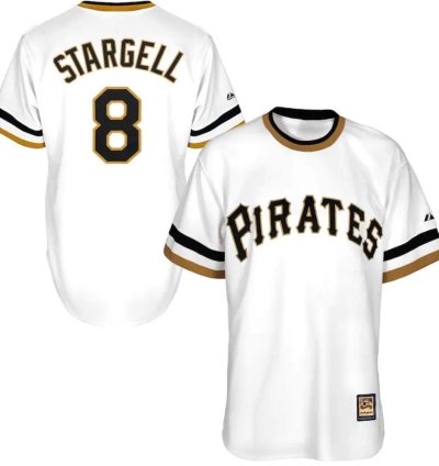 Pittsburgh Pirates Willie Stargell White Throwback Pullover Jersey