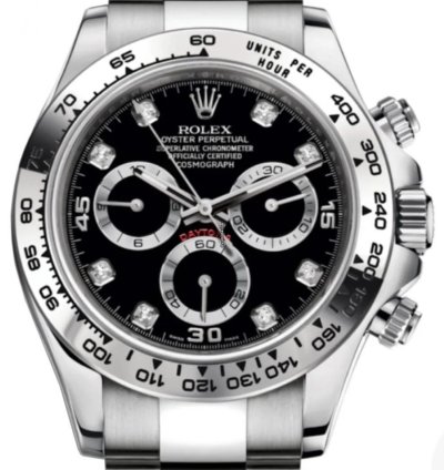 Rolex Daytona White Gold Black Diamond Dial 116509 Box Papers 2023