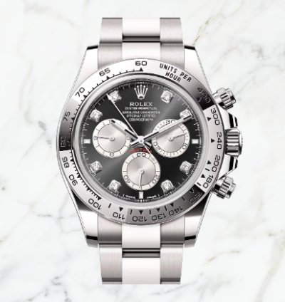 Rolex Daytona White Gold Black Diamond Dial 126509 new Unworn