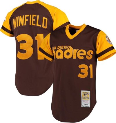 San Diego Padres Dave Winfield Brown 1978 Throwback Pullover Jersey