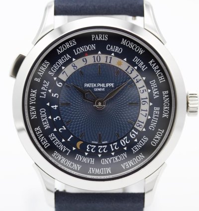 Patek Philippe World Time Platin Platinum 2024 Deutsch Fullset 5230p-001 Blue Blau