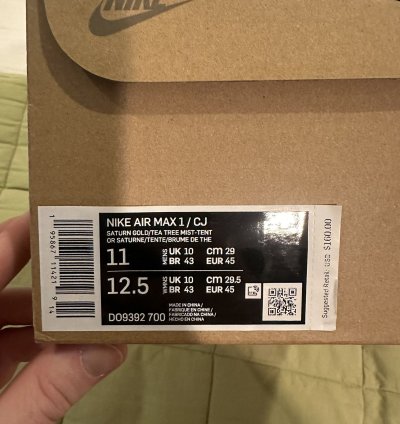 Nike Air Max 1 Travis Scott Cactus Jack Saturn Gold Size 11