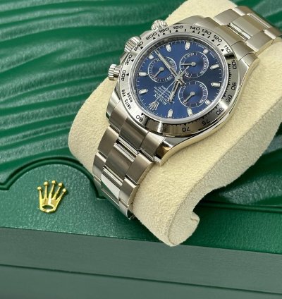 Rolex Daytona White Gold Blue Dial