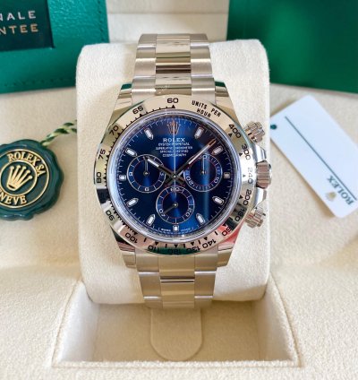 Rolex Daytona White Gold Blue Dial 2023 Full Set