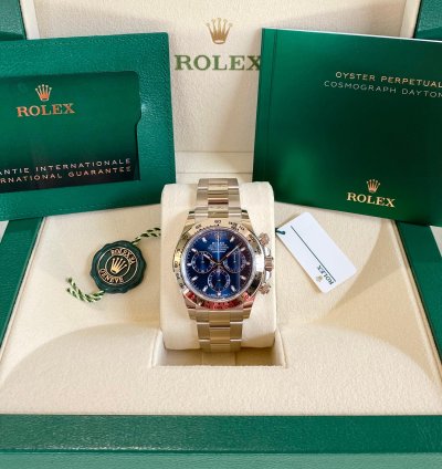 Rolex Daytona White Gold Blue Dial 2023 Full Set