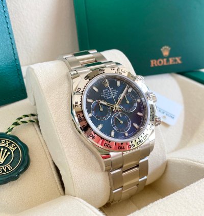Rolex Daytona White Gold Blue Dial 2023 Full Set