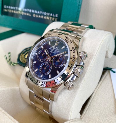 Rolex Daytona White Gold Blue Dial 2023 Full Set