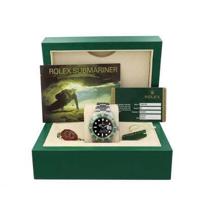 Rolex Submariner Date 40mm Rolex Stainless Steel Submariner Kermit Watch Unworn
