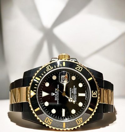 Rolex Submariner Date 40mm Two-tone 18k Yellow Gold And Black Pvd Dlc Stainless Steel Oyster