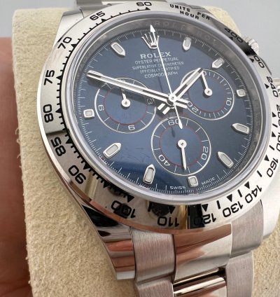 Rolex Daytona White Gold Blue Dial Discontinued