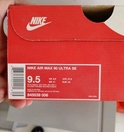 Nike Air Max 90 Ultra Se Shoes Platinum Gray 845039-006