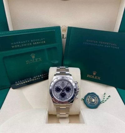 Rolex Daytona White Gold Cosmograph Daytona 40mm Watch - Steel And Black Index Dial 116509