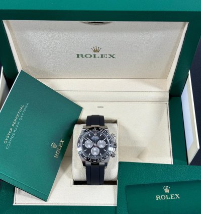Rolex Daytona White Gold Cosmograph Daytona Black Bezel - Black And Steel Index Dial 126519ln