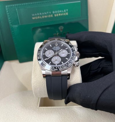 Rolex Daytona White Gold Cosmograph Daytona Black Bezel - Black And Steel Index Dial 126519ln