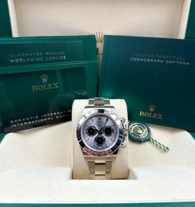 Rolex Daytona White Gold Grey Silver Dial Ghost 126509 Unworn 2023