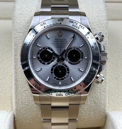 Rolex Daytona White Gold Grey Silver Dial Ghost 126509 Unworn 2023