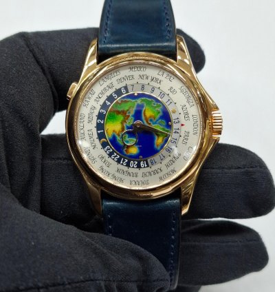 Patek Philippe World Time Sealed Mens Watch 5131r World Time 18k Cloisonne