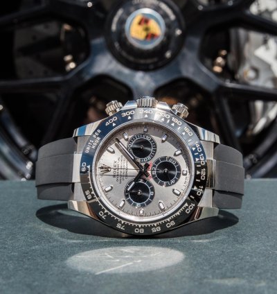 Rolex Daytona White Gold On Oysterflex