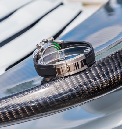 Rolex Daytona White Gold On Oysterflex