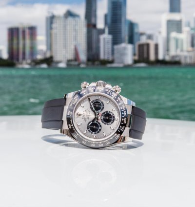Rolex Daytona White Gold On Oysterflex