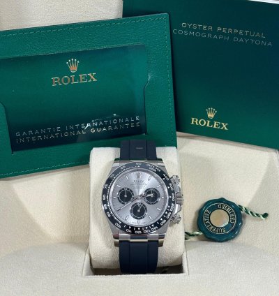 Rolex Daytona White Gold Oyster Flex Ghost Unworn 2024 Box And Papers