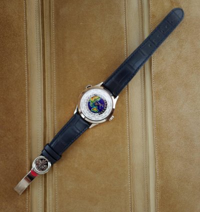 Patek Philippe World Time White Gold World Time Enamel Watch Ref 5231