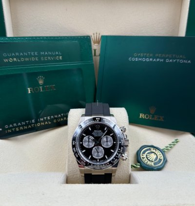 Rolex Daytona White Gold Oysterflex Black Dial 126519ln Unworn 2024