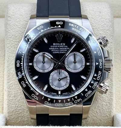 Rolex Daytona White Gold Oysterflex Black Dial 126519ln Unworn 2024
