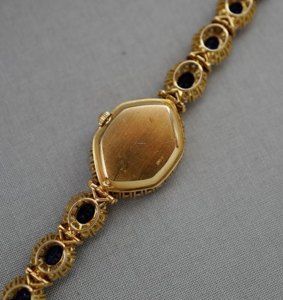 Patek Philippe Yellow Gold Diamond Sapphire Watch Ref 4665