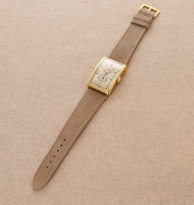 Patek Philippe Yellow Gold Rectangular Watch Ref 10 With Remarkable Engraving Details