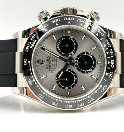 Rolex Daytona White Gold Oysterflex Grey Silver Dial 126519ln Unworn 2024