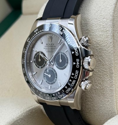 Rolex Daytona White Gold Oysterflex Grey Silver Dial 126519ln Unworn 2024