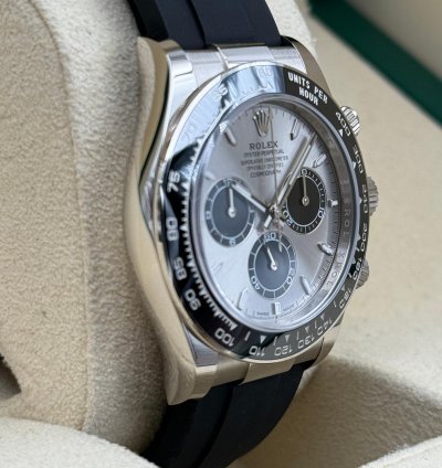 Rolex Daytona White Gold Oysterflex Grey Silver Dial 126519ln Unworn 2024