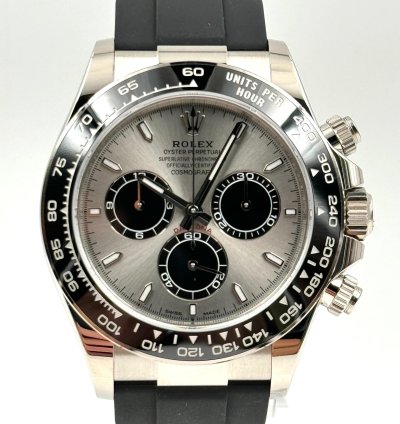 Rolex Daytona White Gold Oysterflex Grey Silver Dial 126519ln Unworn 2024