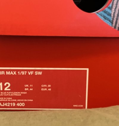 Nike Air Max 97 1 Sean Wotherspoon Us12