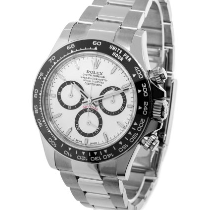 Rolex Daytona White Panda 40mm Stainless Steel White Dial Black Bezel 126500ln