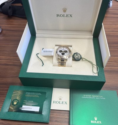 Rolex Daytona White Tag Meteorite Dial Yellow Gold Daytona